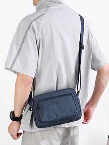 1 túi đeo chéo nam phong cách tối giản đa năng, túi đeo vai vải nylon nhẹ nhàng thường ngày cho người đi làm, kiểu mới - Nhiều màu - Xem 3