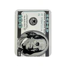 50/25pcs US Dollar Print Storage Bags, Self-Sealing Zipper Bags, Reusable Mylar Bags, Odor-Proof, Waterproof, Self-Sealing, Suitable For Theme Party Gift Packaging, Storage, Gift Storage, Photo Props And More - $100 7*9cm - View 3