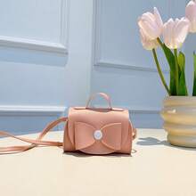1pc New Bowknot Girl Crossbody Coin Purse PU Leather Handbag Shoulder Bag Teen Mini Small Bag - A - View 9