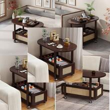 Portable Wheels Mobile Table Laptop Desk Adjustable Height Overbed Sofa Side - View 2