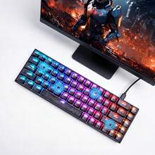 MageGee -BOX Wired Mechanical Keyboard, RGB Backlit, 60% 68 Keys, Mini Design, Translucent Keycaps, Red Switch Gaming Keyboard, Suitable For PC/Laptop/Gaming/Office/Gift - View 4