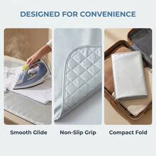 Portable Quilted Silver-Coated Ironing Pad, Foldable, Suitable For Washing Machine, Dryer, Desktop And Other Scenarios, Convenient For Ironing Clothes Anytime, Suitable For Travel And Home Use - Flat Style - View 5