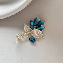 1pc Elegant Zinc Alloy Flower Brooch, Suitable For Spring, Summer, Autumn, Winter And Daily Wear - Gold - View 4