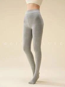 MOIRÉALLURE 1雙純色適合日常穿著基礎不透明褲襪 - 淺灰色 - 查看 3
