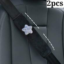 2pcs Leopard Print Star Car Seat Belt Covers, Shoulder Pads For Driver And Passenger Universal Vehicle Seat Belt Anti-Chafe Pads, Women's Car Interior Accessories - A - View 11