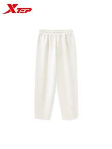 XTEP Knitted Casual Sweatpants Loose Cocoon Shape Fashion Sports Pants Cotton White - Cotton White - View 3