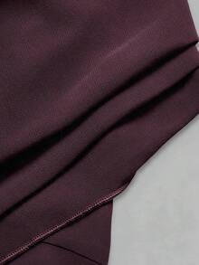 Women Elegant Off‑Shoulder Mini Dress, Chiffon Draped Ruffle Bodycon Short Party Dress - Red Violet - View 6