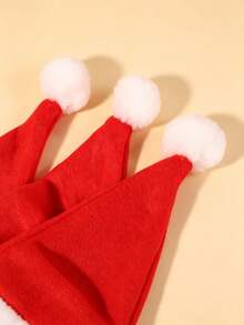 1pc Christmas Hair Accessory Santa Claus Hat Cartoon Kids Hat Christmas Gift Kids Cartoon Hat - Multicolor - View 3