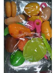 48pcs+ Pizza And 21pcs Assorted Sliced Fruit & Vegetable Toy Set, Includes Food-Shaped Models, Suitable For Children's Early Basic Skill Development, Unisex Children's Kitchen Toys, Children's Kitchen Set, Children's Toys, Children's Kitchen Game Set, Home Toys - Multicolor - View 13