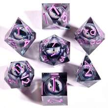 7pcs Rotating Resin Eyeball Dice, Suitable For Role-Playing Games, MTG Tabletop Games, Role-Playing Dice Games, Christmas, Halloween, Thanksgiving, Birthday Party Offer - Multicolor - View 11