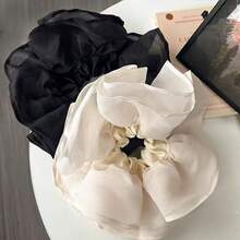 Face-Slimming Extra Large Scrunchie For Women, 2026 New Style Premium Pleated Mesh Hair Tie Elastic Band - Multicolor - View 6