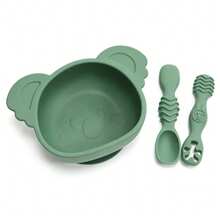 3pcs Silicone Tableware Set, Includes 1 Koala Bowl And 2 Spoons, For Baby Daily Feeding And Self Feeding Training, Nice Gift Option - Multicolor - View 17