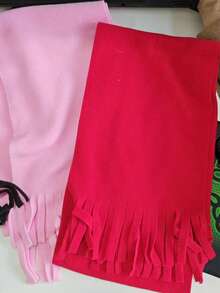 1PC Unisex Simple Solid Color Regular Style Scarf, Pashmina Fringe Scarf, Fall Decor, Suitable For Seasonal Transitions, Daily Wear, New Year Gift - Multicolor - View 10