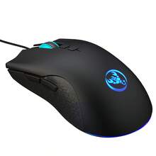 HXSJ Mouse Optik Berkabel Baru, USB Plug and Play, Kabel Jalinan, 7 Tombol, 6400 Lampu Warna-warni yang Dapat Diatur, Untuk Penggunaan di Rumah, Bermain Game, dan Kantor, Model A883 - View 5