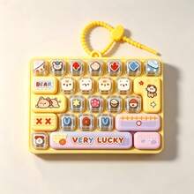 26-Key Stress Relief Keyboard Toy Keychain, Large Size Fingertip Press Creative Toy Keyboard Pendant - Suitable As Small Gifts For Holiday Parties, 26-Key Animal Diary Mini Keyboard Stress Relief Toy Keychain, Cute Cartoon Animal Clickable Sensory Stress Relief Toy, Portable Pressure Relief Button Toy Bag Pendant, Anxiety Relief Gift (Letter Pattern Randomly Matched/Color Difference Is Normal/Randomly Sent) - Multicolor - View 19