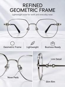 Blue Light Filtering Glasses, Subtle Vintage Style; Designed To Filter Blue Light Emitted From Screens. Includes Glasses Case. Ideal For Office, Study Or Creating A Look. - Glasses [Light Vintage Style] - View 7