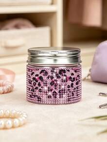 Wide Mouth Refillable Sparkly Rhinestone Diamond Cosmetic Jar, Portable Bling Cream Container For Eye Cream Hand Cream Lotion, Suitable For Vanity, Bathrooms & Travel, Christmas Valentine Mother'S Day Gift For Women - Multicolor - View 1