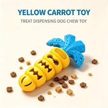 1pc Carrot Dog Chew Toy, Durable For Small And Medium Puppies, Spiral Lock Treat Dispenser - Multicolor - View 6