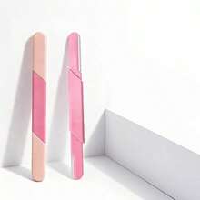 Double-Ended Portable With Dust Cover, Reusable Eyebrow Trimming Tool, Stainless Steel Micro-Precision Hair Removal Scraper, Suitable For Eyebrow Trimming, Hand And Foot Hair Removal, Anti-Scratch Protective Mesh Hair Removal Scraper - Multicolor - View 13