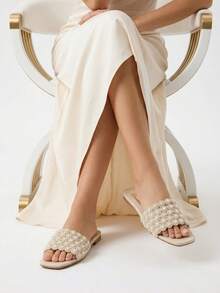 Women Flat Sandals - White - View 4
