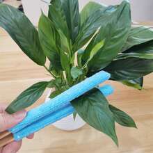 1pc Handheld Soft Bristle Leaf Cleaning Brush With Bamboo Handle - Perfect For Home, Garden And Outdoor Use - Minimalist - View 2