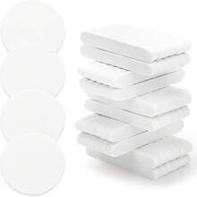 120P White Compressed Facial Sponges, Cleansing Estheticians Sponge - White - View 1