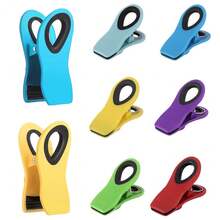 8pcs Magnetic Chip Clips, Multicolor Reusable Sealing Bag Clips, Food Storage, Sewing Fabric Clothing Photo Clips - Random Color - 8pcs - View 1