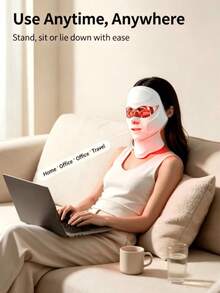 7-Color Facial And Neck Light Therapy Device, Home LED Light Therapy Equipment, Red Light Therapy, Suitable For All Skin Types, Facial Skincare Tool, Wireless Charging, 900mAh Lithium Battery (White Facial And Neck Integrated) - Multicolor - View 8