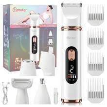 Hatteker 1pc Women's 5-In-1 Shaver, Razor, Hair Removal Device, Leg, Underarm, Intimate Trimmer Set - View 10