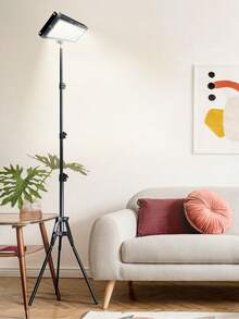 LED Reading Floor Lamp, 62" Standing Lamp - Adjustable Color Temperature & Dimmable Brightness Modern Floor Lamps, USB-Powered Floor Lights With Auto Timer & Adjustable Height Tripod Stand, Work Light For Home, School, Office, Living Room & Bedroom - Black - View 8