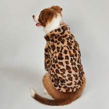 Fashionable Dog & Cat Leopard Print Two-Sleeve Handsome Hoodie, Autumn/Winter Pet Cute Zipper Jacket - Multicolor - View 7