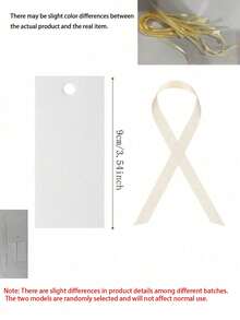 50/25/1pc Plain Business Card Wedding Table Cards With Ribbon Hooks, Gift Tags, Wedding Banquet Dinner Table Card Set Supplies, Wedding Party Anniversary Wedding Table Cards - Multicolor - View 8