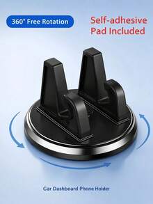 Universal 360° Rotatable ABS Dashboard Phone Holder, Anti-Slip Car Phone Mount, Car GPS Navigation Accessory, Adjustable Car Phone Holder, Suitable For Car Electronic Devices, All Season Use - A - View 2