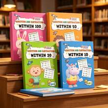 Addition And Subtraction Within 10 And 100, Number Line, Word Puzzles, Decomposition And Composition, Mental Math Cards, Vertical And Horizontal Layout, Daily Arithmetic Training, Students, School, Holiday Gifts, Learning Supplies - Multicolor - View 6