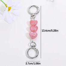 Bag Accessories Bag Extension Chain Beaded Bag Chain One Shoulder Crossbody Strap Modification Extension Replacement Chain - Pink - View 2