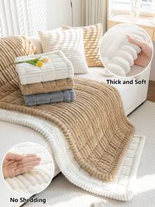 1 buah Sarung Sofa Flanel Minimalis Modern - Lembut & Nyaman, Tanpa Bantalan, Ramah Hewan Peliharaan, Dapat Dicuci dengan Mesin, Cocok untuk Sofa Seksi 1-4 Dudukan, Dekorasi Multifungsi untuk Ruang Tamu, Kamar Tidur, Kantor - MultiWarna - View 4