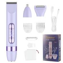 Hatteker 1pc Women's 4-In-1 Electric Shaver, Multifunctional Intimate Area/Armpit/Leg Hair Trimmer With Display, Waterproof Full Body Hair Removal Kit - View 13