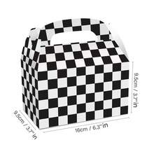 12/6pcs Black & White Checkerboard Pattern Gift Boxes / Party Favor Packaging Boxes / Birthday Wedding Christmas Gift Boxes / Checkerboard Gift Boxes / Paper Gift Boxes / Christmas Gift Boxes, Party Favor Boxes / Birthday Holiday Celebration Packaging Gift Boxes - Black and White Checkered Gift Box - View 6