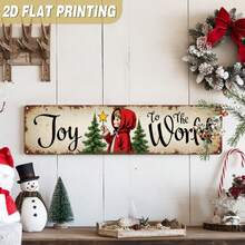 2D Flat Single Piece Vintage "Christmas Carol" Metal Sign, Christmas Design, Wall Decor, Suitable For Living Room, Bedroom, Entryway, Kitchen, Office, Christmas Decoration Sign, 3.9X15.7 Inches (Random Style) - A - View 6
