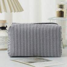 1pc Large Capacity Bubble Texture Pencil Case, Minimalist Pink Student Stationery Storage Bag, Portable Travel Makeup Bag - Single Piece - View 19