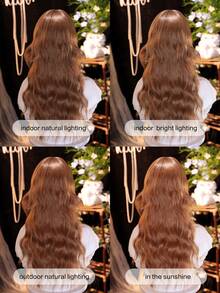 alicegarden 26-Inch Long Synthetic Wig Featuring A Natural Wavy Style In A A Stunning Rust Brown. Designed With Bangs , This False Hairpiece Is Perfect For Ms Daily Party Cosplay Use, Offering A Natural And Natural Durable Wig Gift For Ladies. (No Accessories) - Rust Brown - View 11
