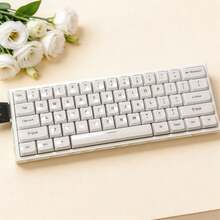 Jelly White Non-Translucent Keycaps, MDA Height, 132 Keys, Non-Translucent Legends - View 3