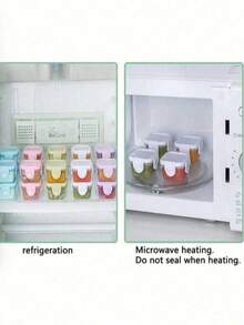 1/2/3/4/5/6/9pcs Mini Food Storage Containers, Transparent Mini Containers With Lids, Sealed Food Storage Boxes, Kitchen Lunch Boxes And Refrigerator Sealed Containers, Multi-Functional Seasoning Boxes, Kitchen Supplies And School Supplies, Back To School Essentials - Multicolor - View 7