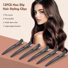 6/12 buah Jepit Rambut Profesional, Jepit Rambut Buaya Anti Selip Tanpa Bekas dengan Cincin Silikon, Jepit Rambut untuk Penata Rambut dan Potong Rambut di Rumah, Cocok untuk Pria dan Wanita - MultiWarna - View 3