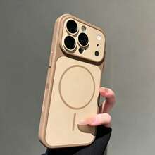 Casing Magnetik Warna Cerah Mewah Kompatibel Dengan iPhone 18 Pro Max 18 Pro, Dengan Pengisian Daya Nirkabel Magnetik dan Pelindung Layar, Casing Ponsel Kompatibel Dengan iPhone 16 Pro Max 17 Pro Max 16 Plus 17 12 11 15 14 13 - Emas Gurun - View 5