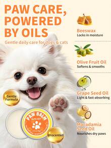 GJYC PET Unscented Paw & Nose Balm For Dogs – Moisturizer For Dry Cracked Pads, Noses & Elbows – Beeswax, Olive & Macadamia Oil Repair Butter - Orange - View 2