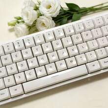 Jelly White Non-Translucent Keycaps, MDA Height, 132 Keys, Non-Translucent Legends - View 9