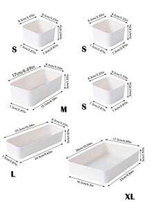 25/20/11/6/5/1pc Desktop Storage Box, White Drawer-Style Storage Box, Multi-Functional Home Storage Set, Vanity Storage Box And Organizer, Plastic Drawer Storage Box Suitable For Bedroom, Bathroom, Kitchen, Office, Used For Organizing Cosmetics, Skincare, Perfume, Lipstick, Nail Polish, Makeup Brushes, Eyeshadow, Powder Puffs, Suitable For Christmas, Halloween, Thanksgiving, Autumn/Winter Home Storage Decoration - White - View 9