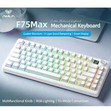 AULA F75 MAX 75% Hot-Swappable Mechanical Keyboard With TFT Smart Display, 3-Mode Wireless, PBT Gasket Structure, Ergonomic Design, RGB Backlight, Suitable For Office, Home And Gaming Scenarios - View 15