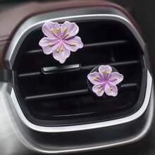 SAHRA 2pcs Floral Car Air Vent Fragrance Clips, Peach Blossom & Daisy Design, Decorative Car Air Freshener Clips, Fashionable Accessory To Upgrade Car Interior Appearance - Multi-color - View 12